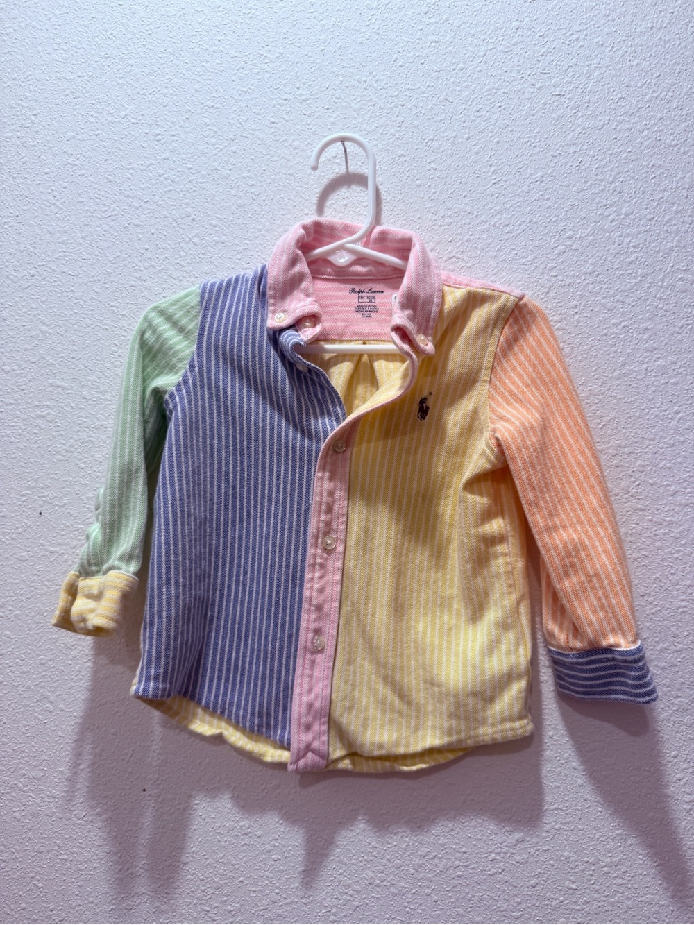 Ralph Lauren Pastel Multi-Color Striped Button-Down Shirt